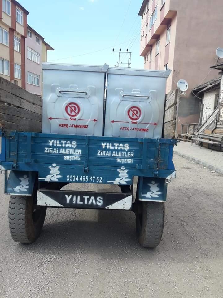 Koyulhiar, Ortakent’te  köylere çöp konteyneri dağıtıldı!