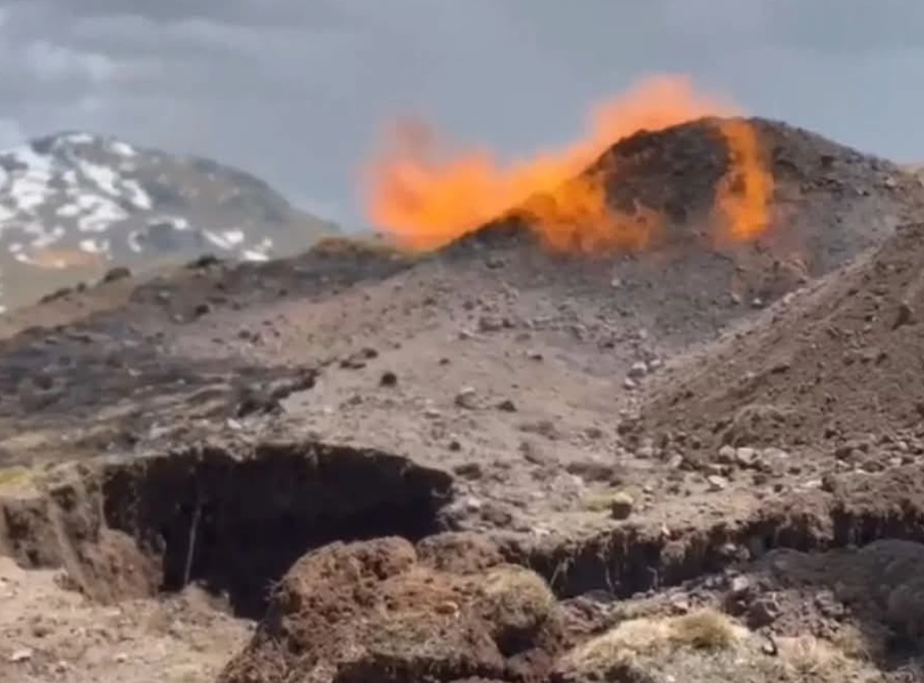 Güzelyurt köyünde, Doğalgaz Hattına Yıldırım Düştü: